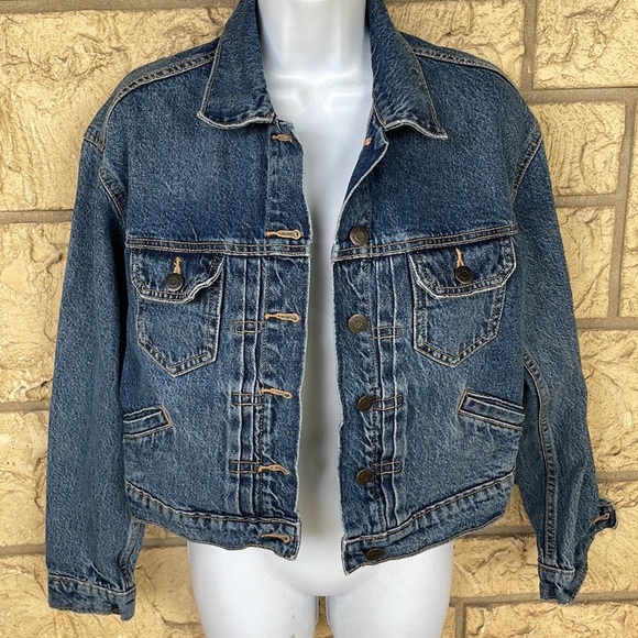 Old Navy denim jacket cropped style pockets small - Picture 3 of 7